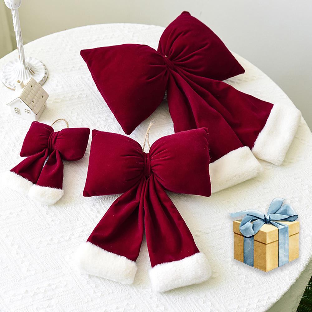 New Year Christmas Ornament Hanging Bow Pendants Xmas Tree Christmas Tree Decorations