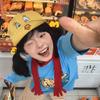 Korean Version Ins Cui Di Cui Er Flip-top Cap Children Cute Cartoon Little Yellow Duck Cui Di Sunshade Baseball Cap Tide