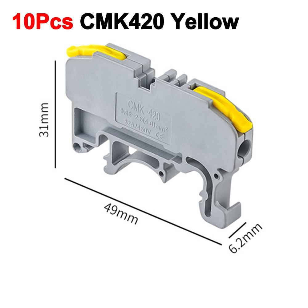 10 יחידות מחבר פס מסוג מנוף CMK420 4 מ"מ² 11AWG רכזת חיבור מהיר לחיווט אלקטרוני