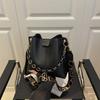 Faux Leather Bucket Bag for Women, Trendy Chain Shoulder Purse, Minimalist Crossbody Handbag KTB