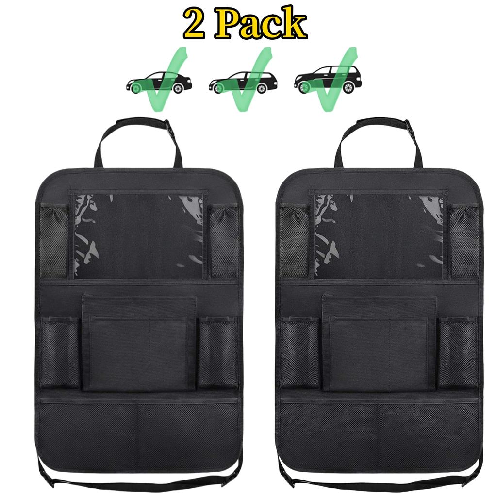 Car Seat Back Organizer 10 Storage Pockets with Touch Screen Tablet Holder Protector for Kids Children Car Accessories