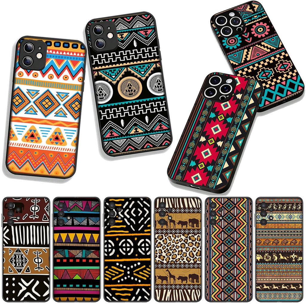 Phone Cover Print Design African Wax Casing for Apple iPhone 16 15 14 Plus 13 12 Mini 17 Pro Max + ProMax 16E Air 15+ Case