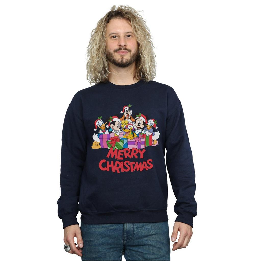 Disney Mens Mickey Mouse And Friends Christmas Sweatshirt