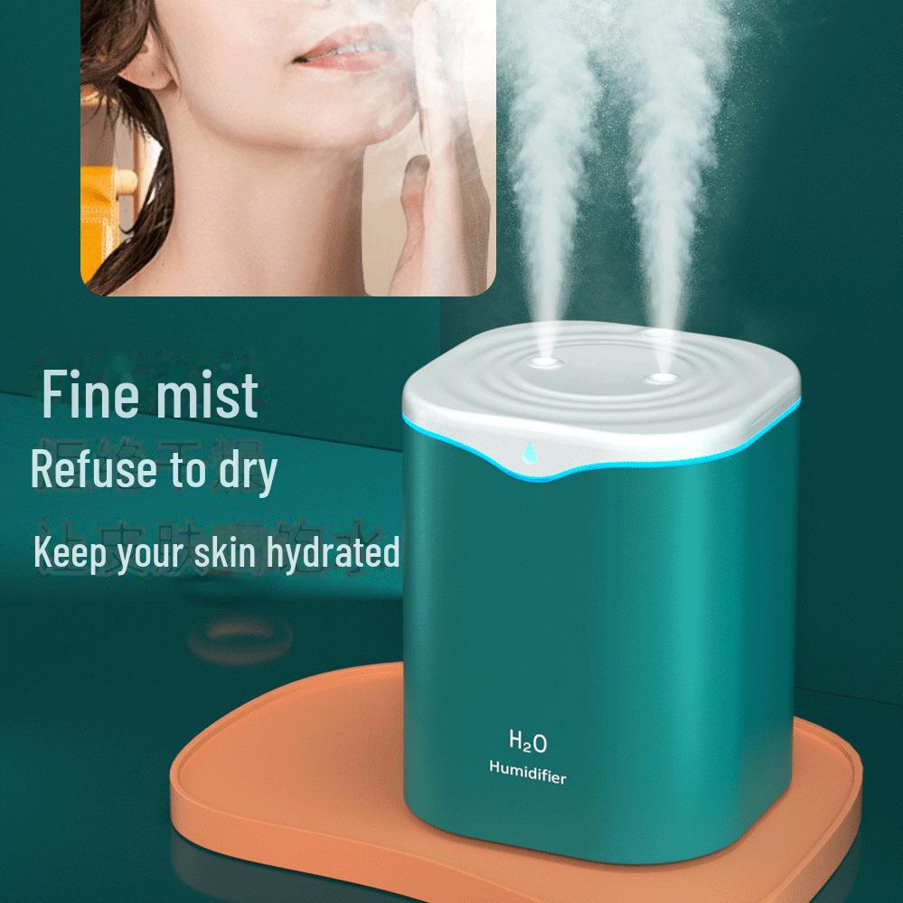 Dual Spray Air Humidifier for Bedroom & Desktop - Large Mist Volume with Aromatherapy Function