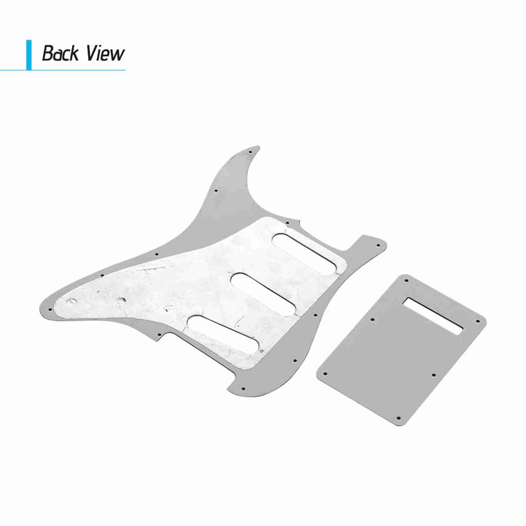 Electric Guitar Pickguard Set with Back Plate Screws Pick Guard for ST Style Guitars White Pearl