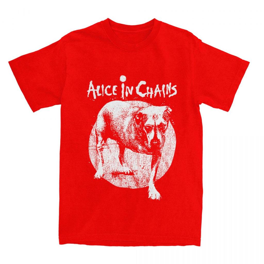Men Women T Shirt Alice In Chains Rock Art Animal DOG T Shirts Hip Hop Summer Tee Shirt Y2K Basic Design Cotton Clothing Gift