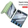 Samsung ZFlip7 Case: Ultra-Thin Foldable Screen Protector with Magnetic Adsorption - Full Coverage, Hard Shell Design.