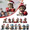 2D Funny Cat Christmas Tree Ornaments High Quality Flat Cat Hanging Ornament Adorable Festival Decoration For Indoor And Outdoor