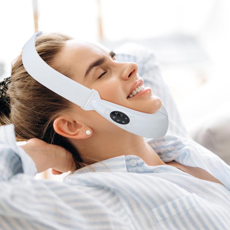 Hailicare V-Face Lifting Beauty Device EMS Face Slimming V-shaped Red/Blue Light Therapy Face Massager Double Chin Removal Tool