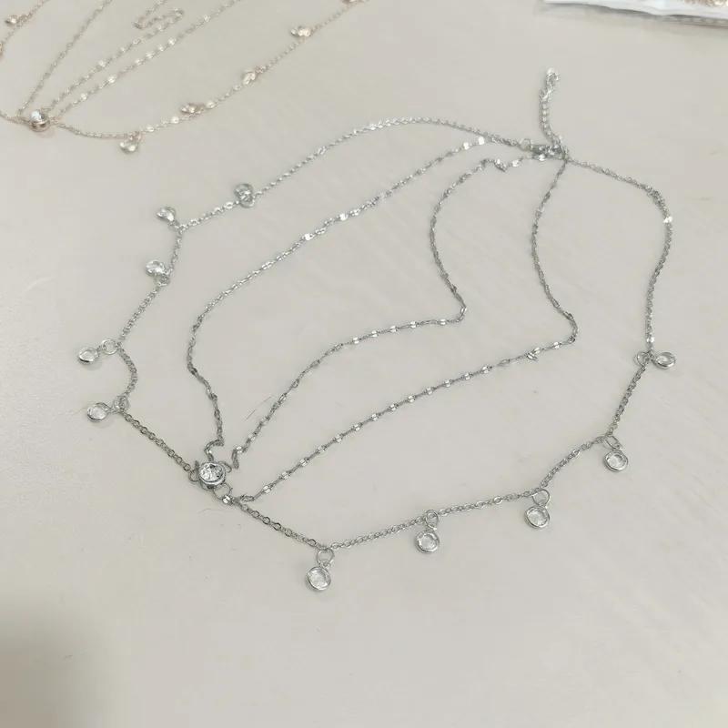 New Fashion Boho Crystal Head Chain Wedding Hair Accessories Elegant Headpiece Bling Bridal Forehead Chain Indian Hair Jewelry