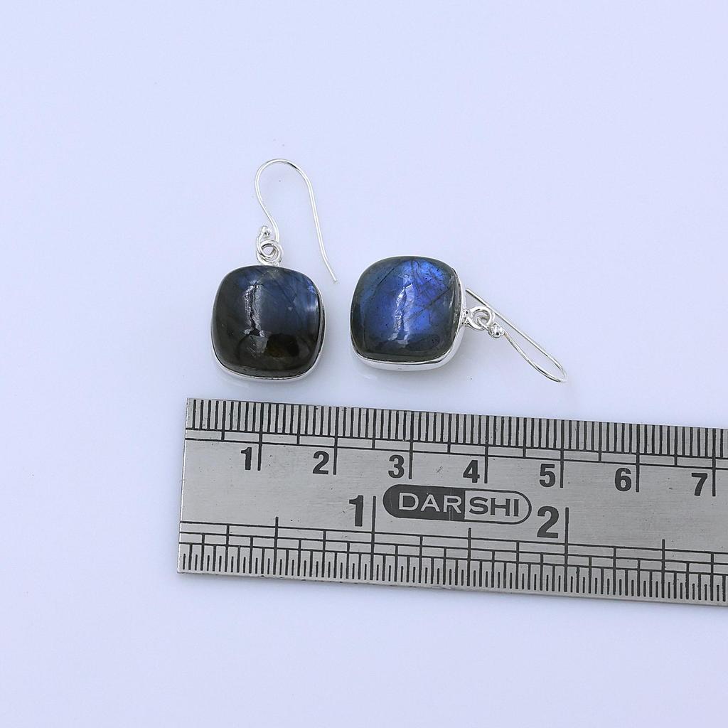 Labradorite Gemstone Silver Earring 925 Sterling Silver Handmade Jewelry Gift For Her