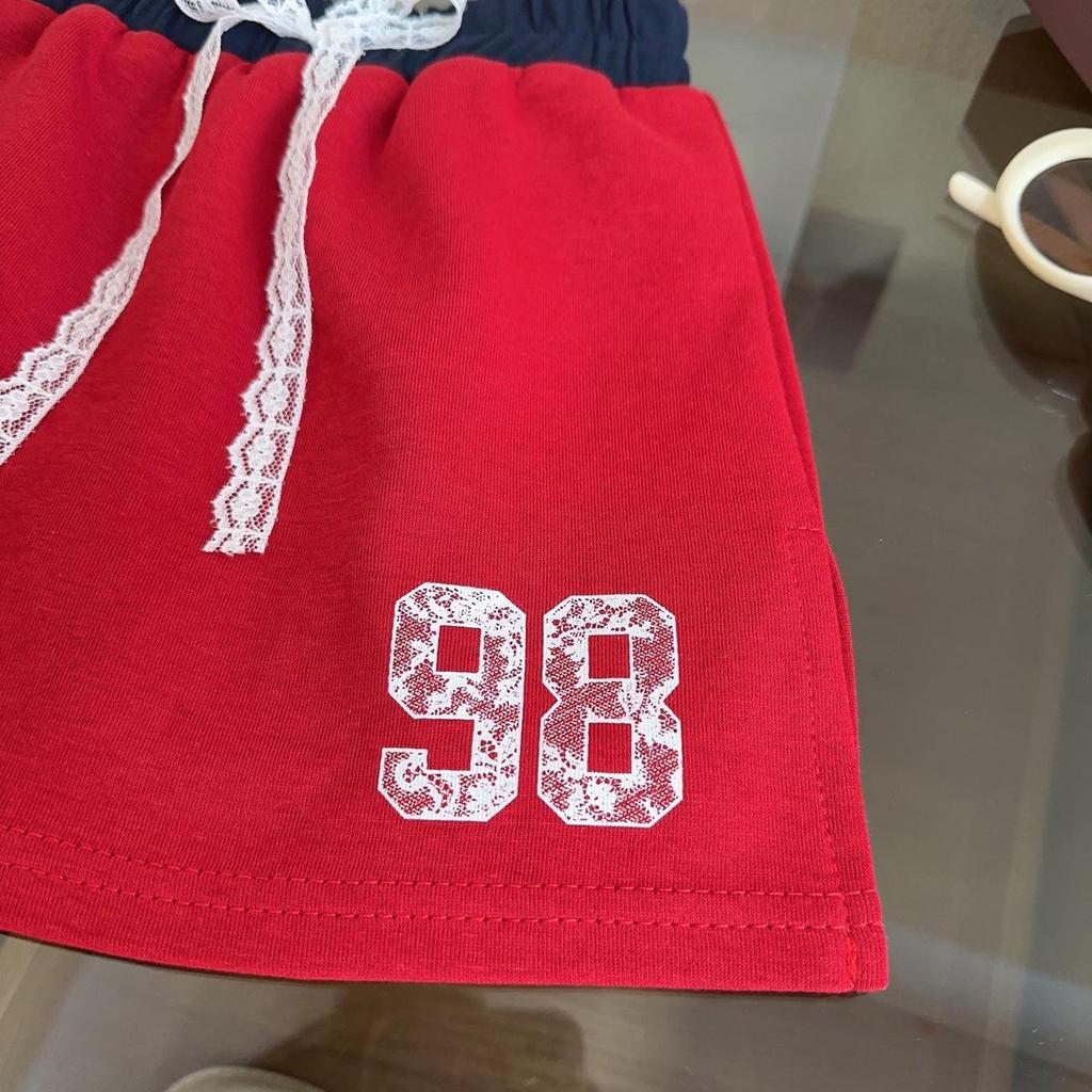 Sommer-Set im koreanischen Stil: Baby Mädchen Kurzarm T-Shirt & Halbrock