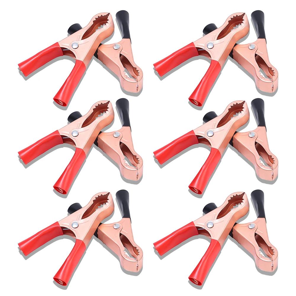 Alligator Clip Connector Car Battery Ignition Connection Wire Spring Clip Auto Battery Test Lead Clips Insulated Alligator Clamp