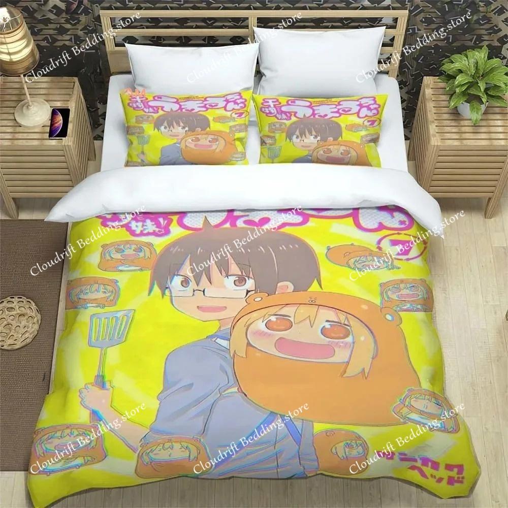 New Himoutou! Umaru-Chan Bedding Set,Duvet Cover Comforter Bed Set Quilt Cover Pillowcase,King Queen Twin Size Boys Girls Adults