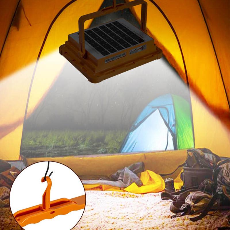 LED Solar Campinglaterne Wiederaufladbarer Outdoor-Flutlichtstrahler Wasserdicht Solare Stromversorgung Reparaturarbeiten Notlampe Powerbank