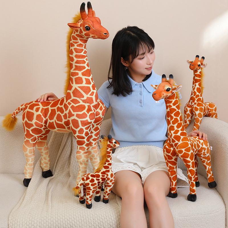 Large Size High Quality 35-90cm Simulation Giraffe Plush Toys Cute Stuffed Animal Soft Standing Giraffe Doll Birthday Gift Toy