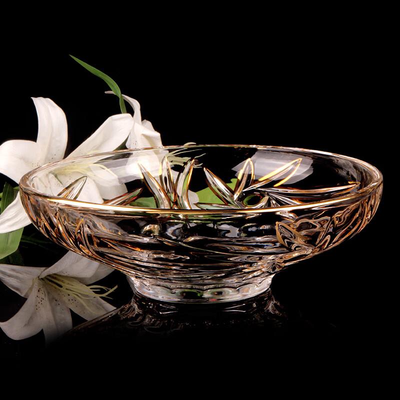 Flavinmci Golden Windmill Glass Fruit Dish