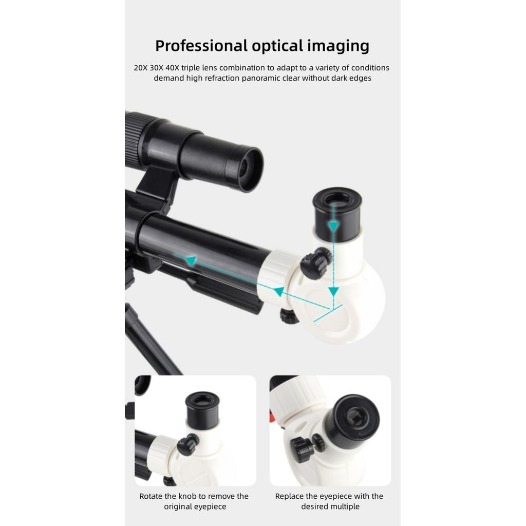 HD Astronomisches Teleskop Kinder Studenten Stargazing Monokulare Lehrmittel für Wissenschaft Experiment Simulieren/Camping