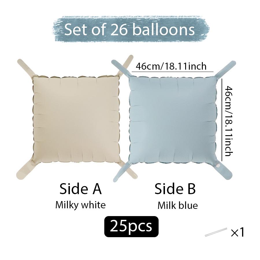 25 Pieces of Double-Sided Square Aluminum Foil Balloon Walls for Anniversary Wedding Season Valentine's Day Birthday Party