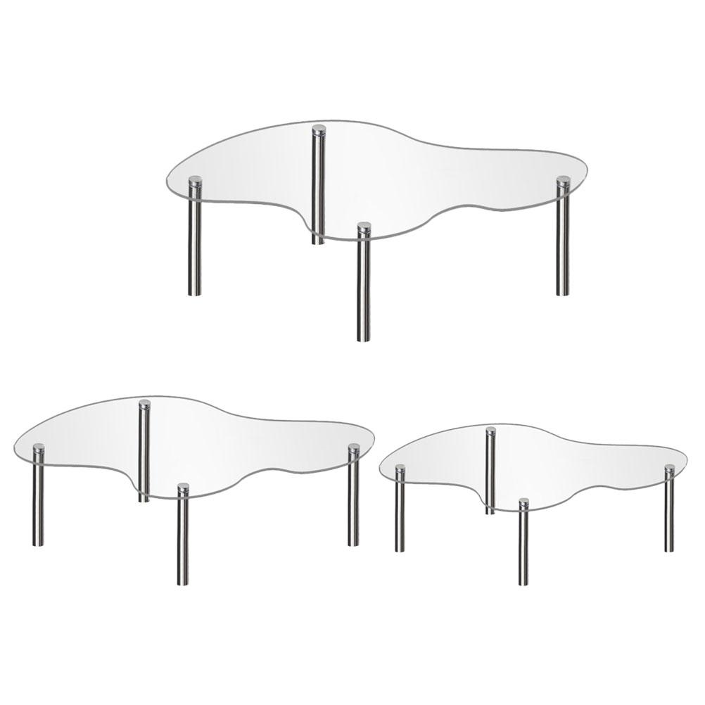 

3 шт. Прозрачные акриловые подставки для кексов, подставки, полки для дисплея, подставки-подъемы для многоярусного прозрачного маленького держателя прозрачный