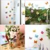 Boao 20 Pcs Colorful Butterfly Window Clings Reble Anti-Collision Window Clings Spring Summer Butterfly Stickers for Home Glass Decoration