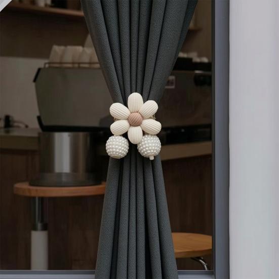 Flower Curtain Tieback Boho Stylish Decorative Curtain Flower Curtain Holdback Holder for Living