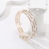 Multi-layer Rhinestone Pearl Bracelet, Winding Open Bracelet, Claw Diamond Bride Elastic Bracelet.