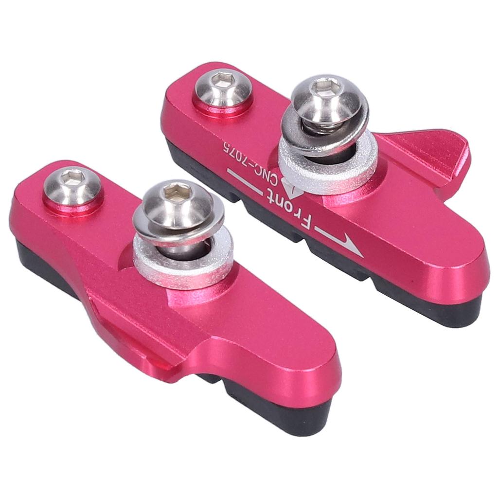 ZTTO Road Bike Brakes Pads Bicycle CBrake NoNoise NoSkid Rubber Blocks Replacement(Red )
