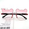 Kids Sun Sunglasses Bear Shape Children Glasses Cartoon Rimless UV400 Child Eyeglasses Outdoor Anti-Glare Girls Boys Sunglasses