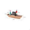 Chinese Boat Ornament Miniature Aquarium Display Wooden Landscape Decoration