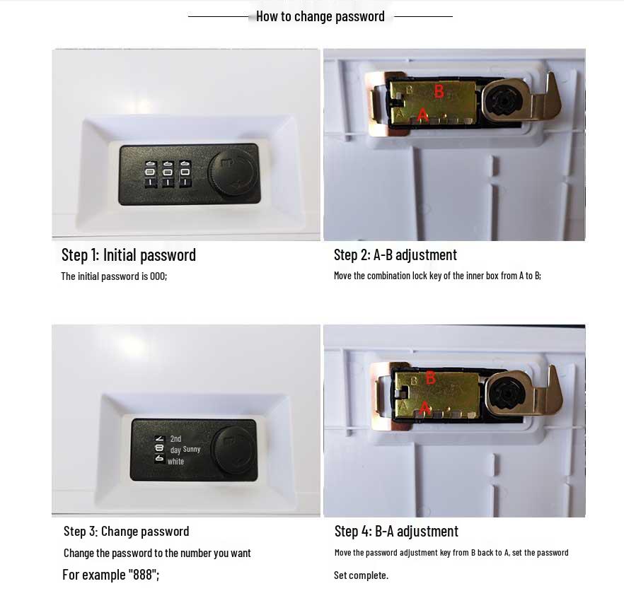 Kreatives Wörterbuch-Buch-Safe: Kunststoff-Sparschwein mit Schlüssel-Kombinationsschloss