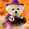 Small Dog Collars Pet Scarf Collar Accessories Necklace Drool Bib Dog Cat Halloween Lace Wizard Pumpkin Gauze Scarf Pet Supplie