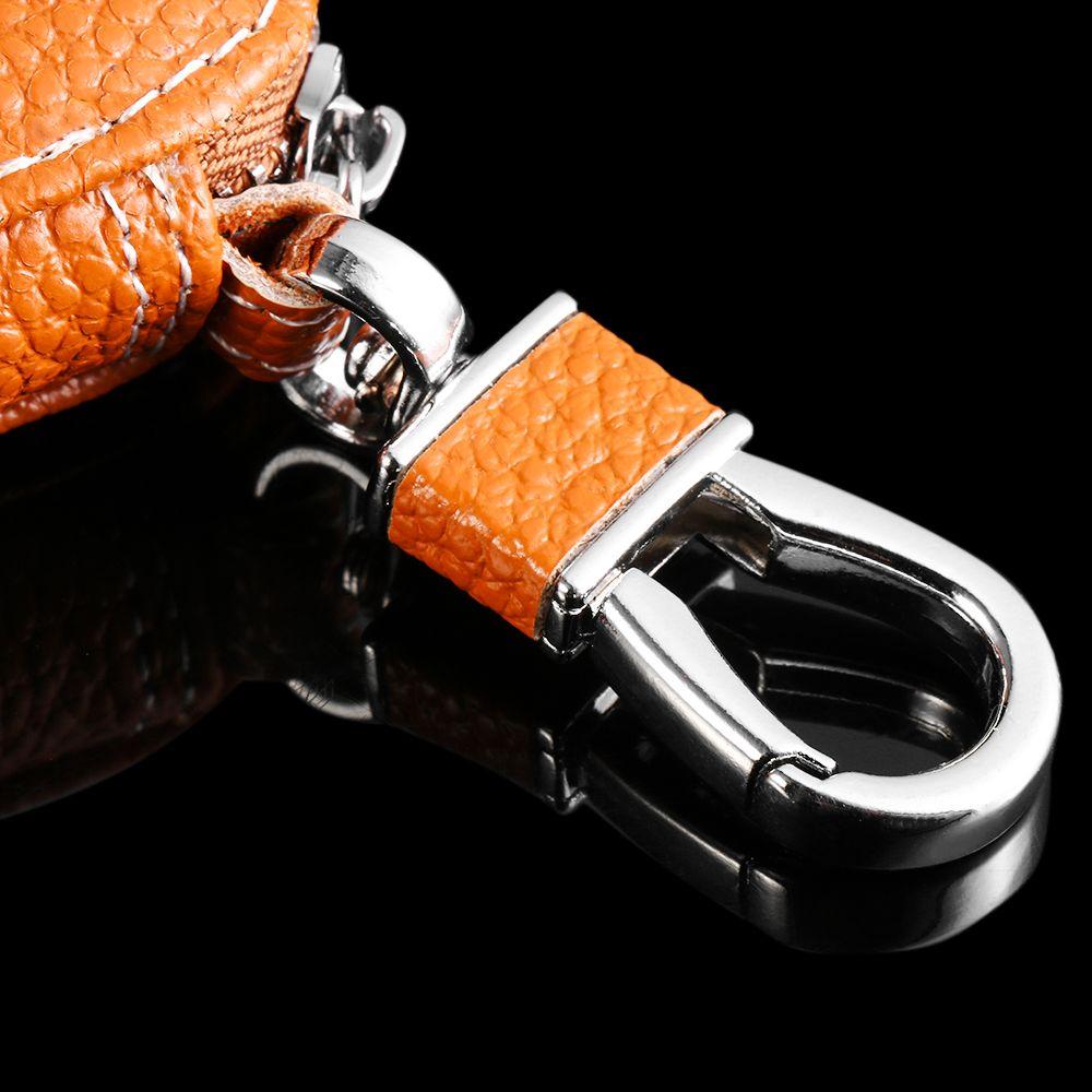 Waterproof Solid Auto Universal Key Cover Zipper Car Key Bag Leather Case