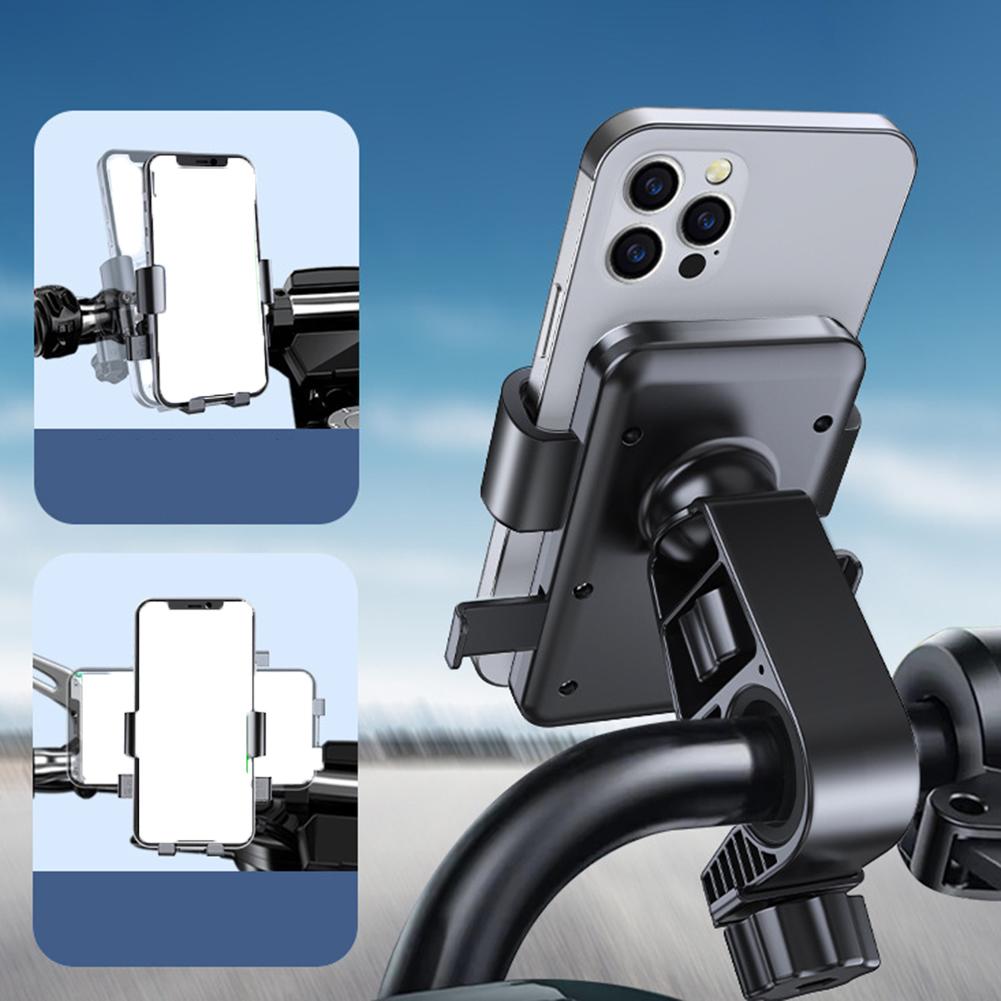 ABS Phone Mount Bracket for Electric Bicycles and Delivery Vehicles 360 Degree Adjustable Holder for Safe Navigation