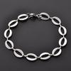 Stylish Stainless Steel Geometric Bracelet Link Hand Chain for Men Women Wristband Bangle Anklets Metal Summer Jewelry Accessory