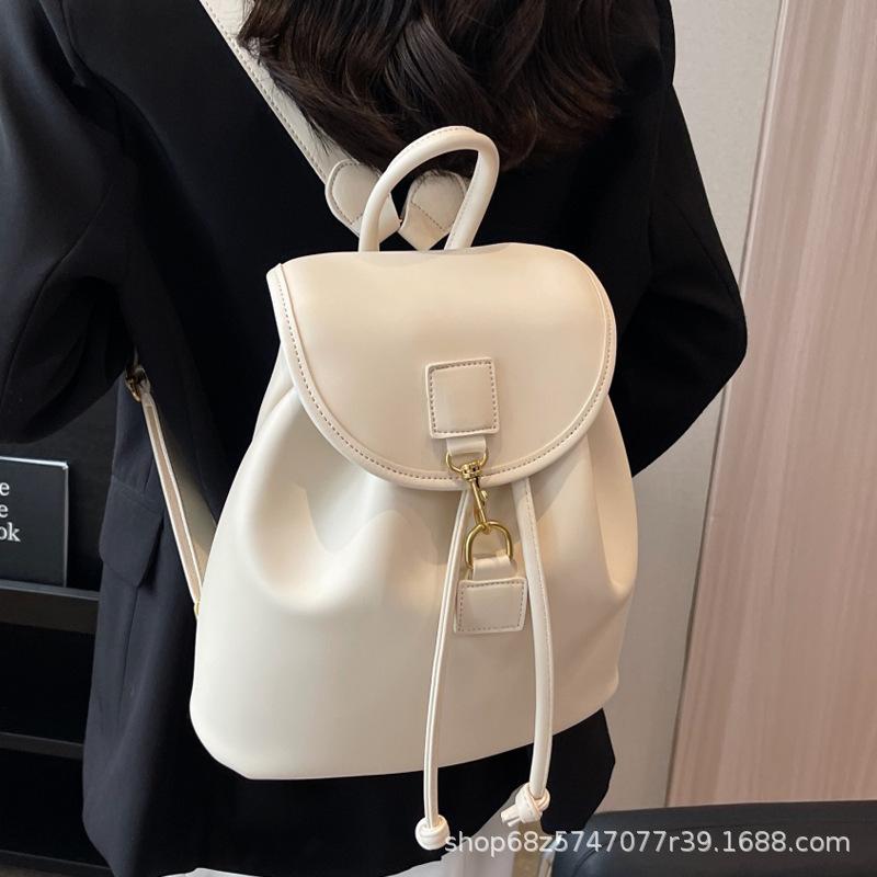Backpack Women's Backpack 2025 New Trendy Travel Niche Bag High-end Leather Leisure Travel Schoolbag
