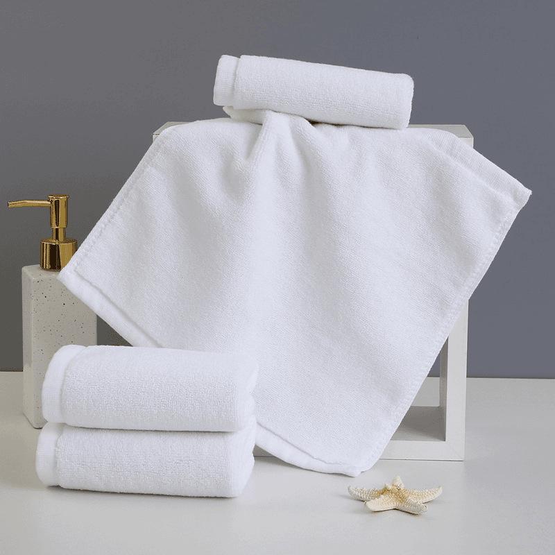Thickened Pure Cotton White Hand Towel - Small, Non-Shedding, Highly Absorbent