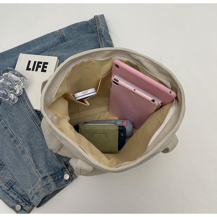 Japanese Style Large-Capacity Canvas Crossbody Bag - Casual Tote & Commuter Shoulder Handbag