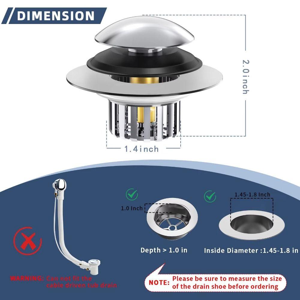 Insect-proof Bathtub Drain Stopper Pop Up Wash Basin Drain Filter Bath Sink Drain Plug  Shower