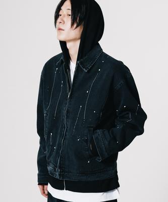 Vastic Paint-Washed Denim Jacket_Black