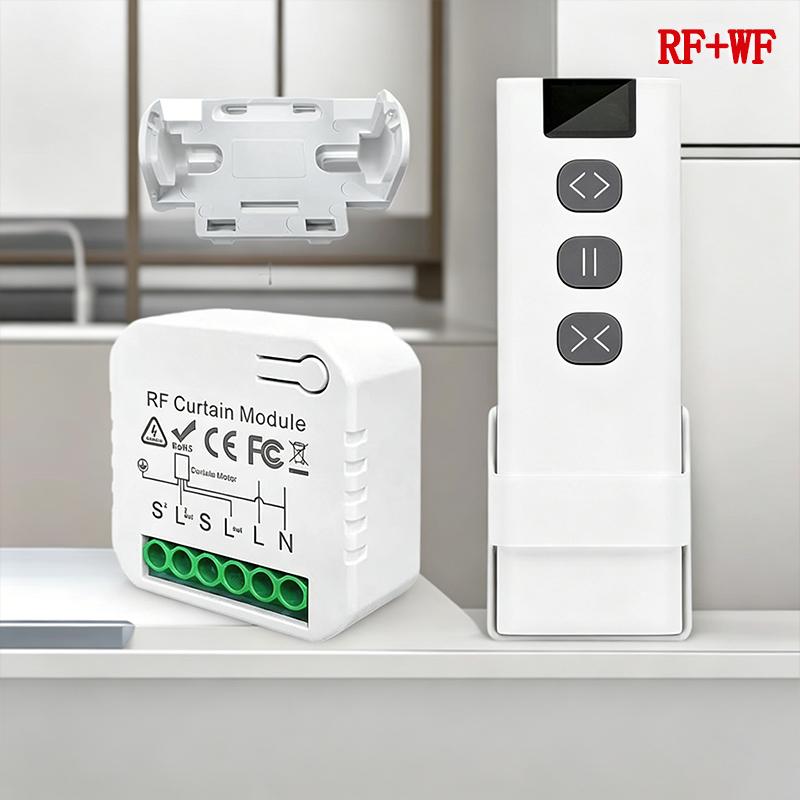 Wifi Rf Smart Curtain Switch Module With Remote Timer Control Scene Linkage For Smart Home Use