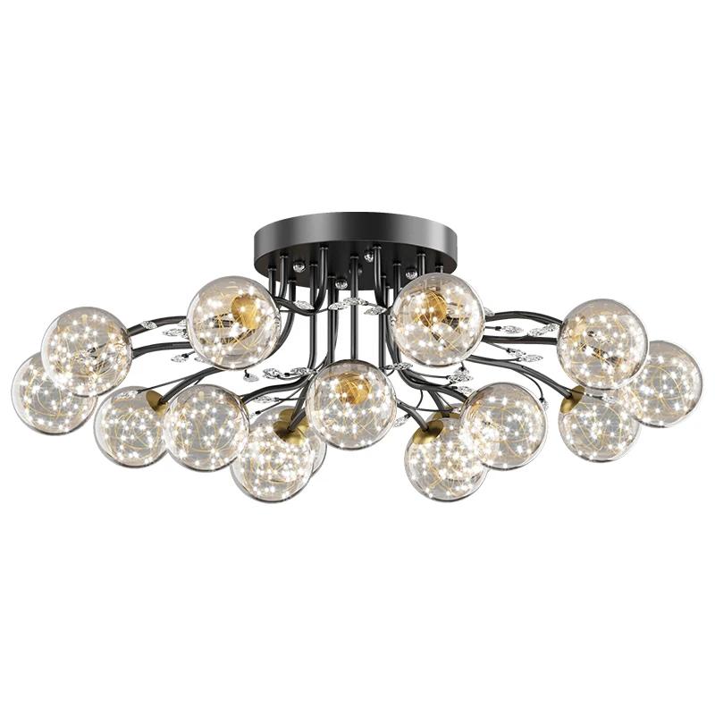 Modern minimalist LED ceiling light magic bean glass ball G9 creative warm bedroom living room room decoration indoor lighting