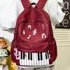 Schultasche Japanische Schultasche für Schüler Klaviertastatur Pünktchen Rucksack Schultasche für Studentinnen Große Kapazität Vielseitig College-Stil Reise-Rucksack