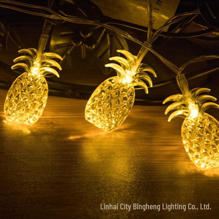 

Светодиодные гирлянды в виде ананасов - Рождественские праздничные украшения для окон для создания праздничной атмосферы 1.5m 10 LED Steady Warm Pineapple