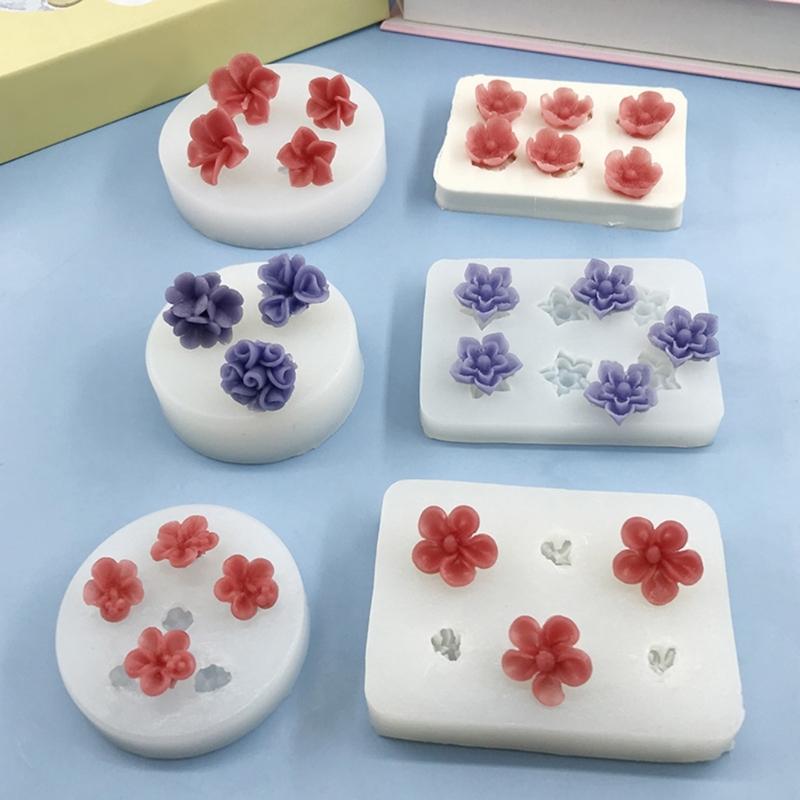 Wiederverwendbare blumenförmige Silikonform Wiederverwendbare Bastelformen Geeignet für handgefertigten Schmuck und Schreibtischdekorationen