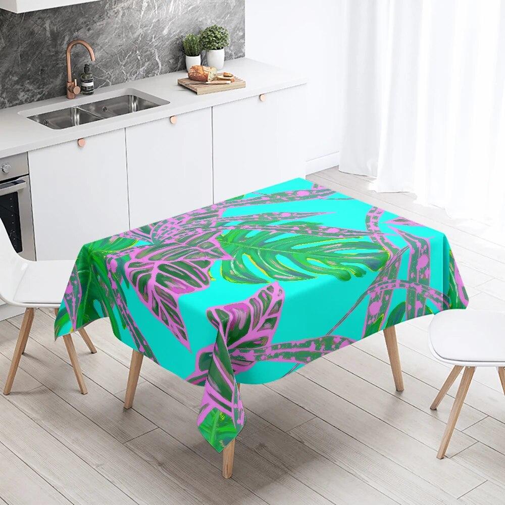 

Психоделическая красочная скатерть в виде листьев, прямоугольная скатерть для свадебной вечеринки, украшение для ресторана, кухни, домашнего декора 40x70cm
