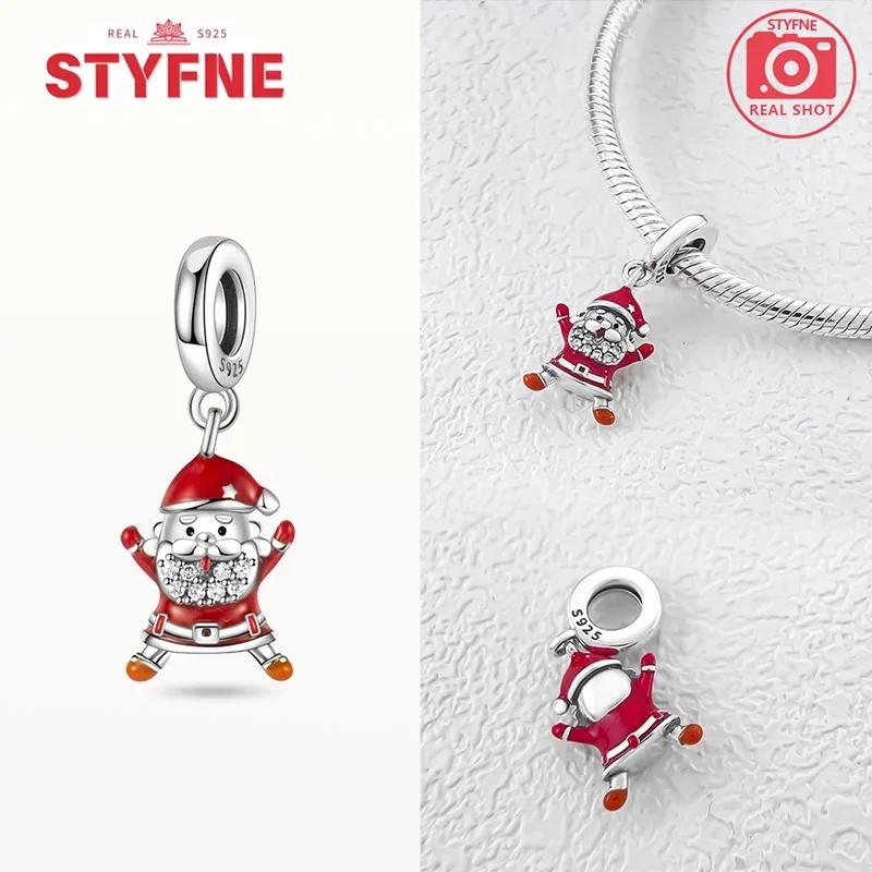 Coppernew Christmas Santa Claus Elk Snowman Charms Beads Fit Original Bracelets Party Gift Diy Fine Jewelry For Women