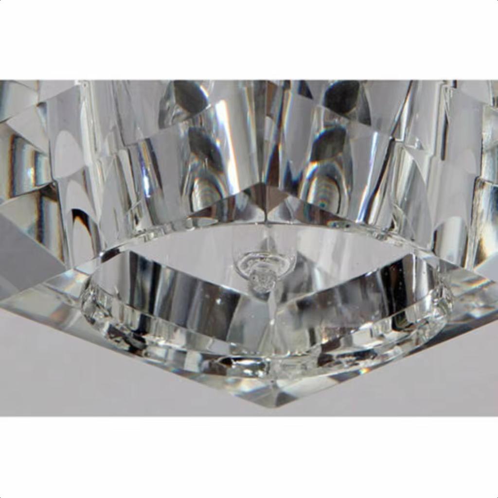 New 20w 110V Silver Modern  Ceiling Lamp Embedded G4 Silver Crystal Chandelier Pendant  Decoration Lighting Fixture