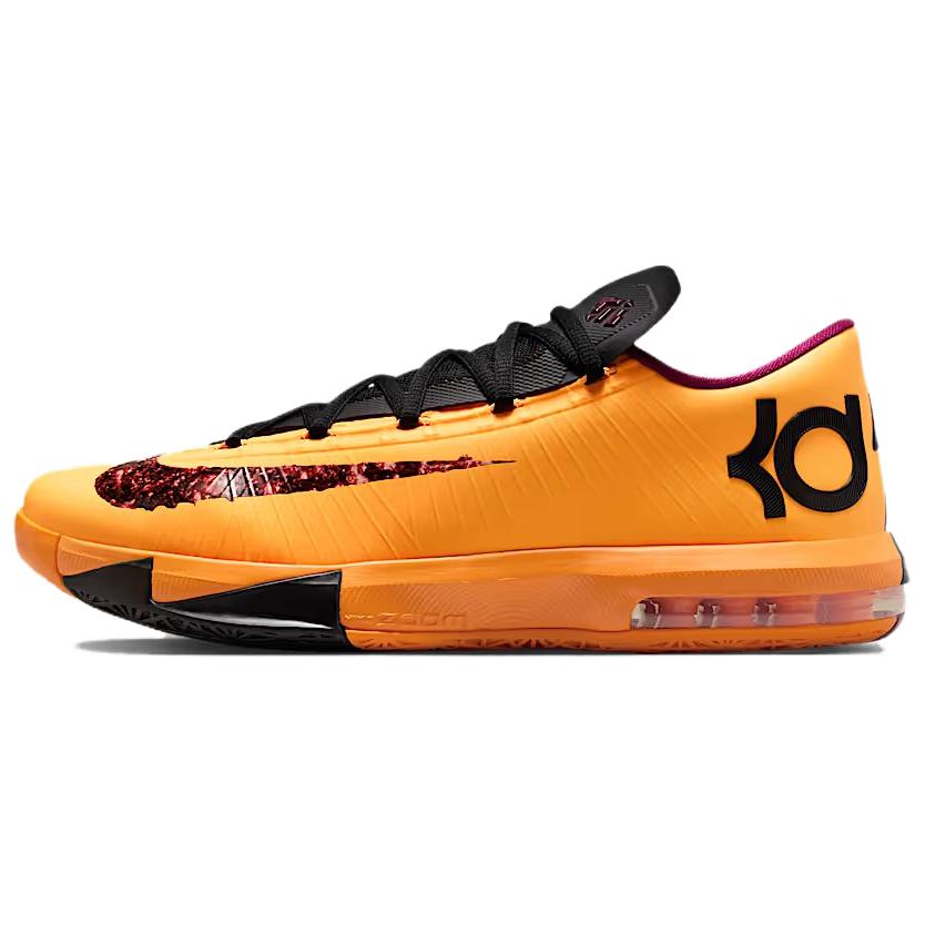 Nike Men's Yellow/Black Kd 6 Slip Resistant Abrasion Resistant Low Top Basketball Shoes Unisex Ib6903-800 Cm