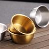 Stainless Steel European-Korean Style Sauce Bowl for Dipping, French Fries, Ketchup, and Salad Dressing.